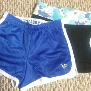 2 pair girls justice shorts size 8